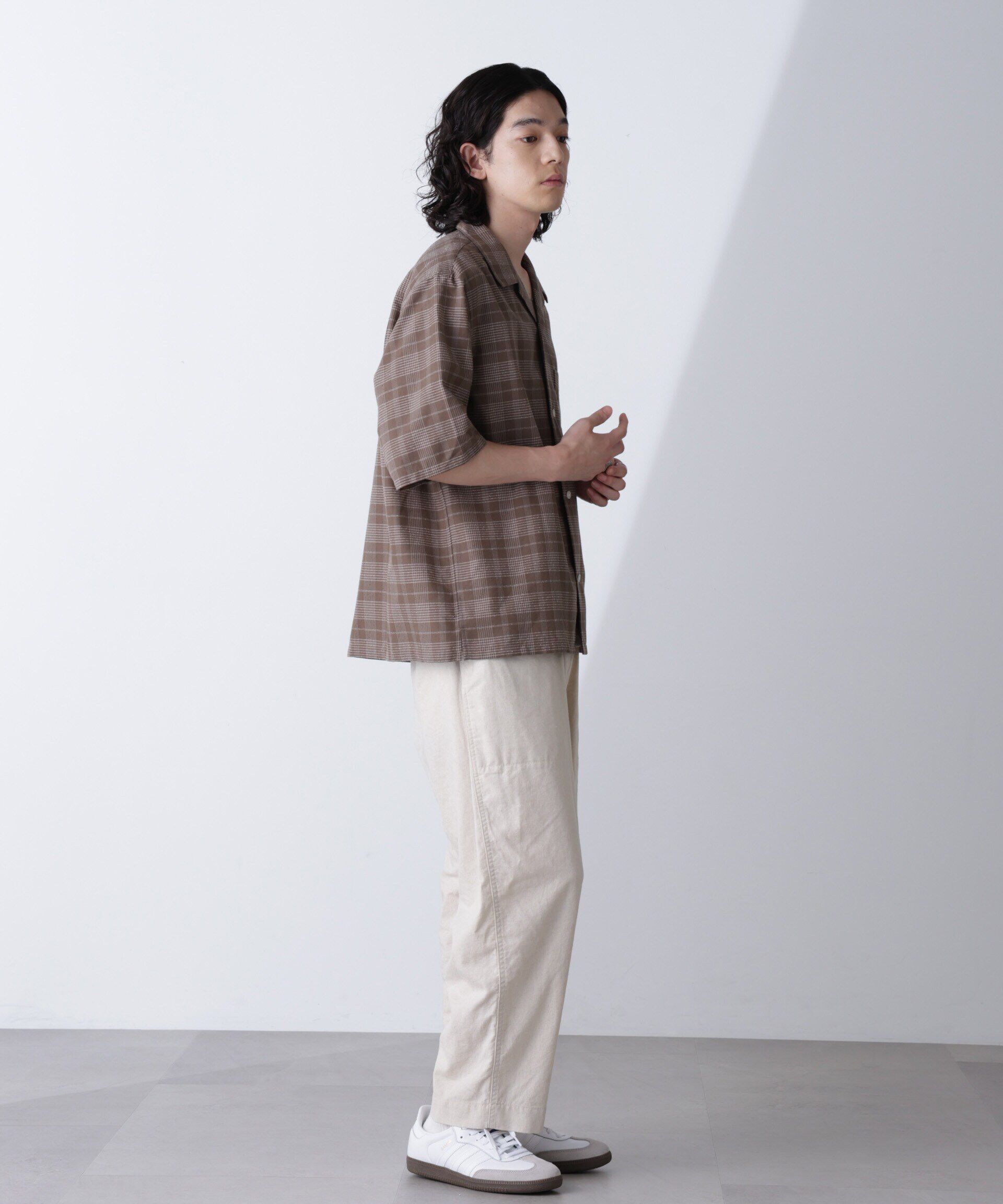 nano･universe「ブークレチェックオープンカラーシャツ」|シャツ・ブラウス|