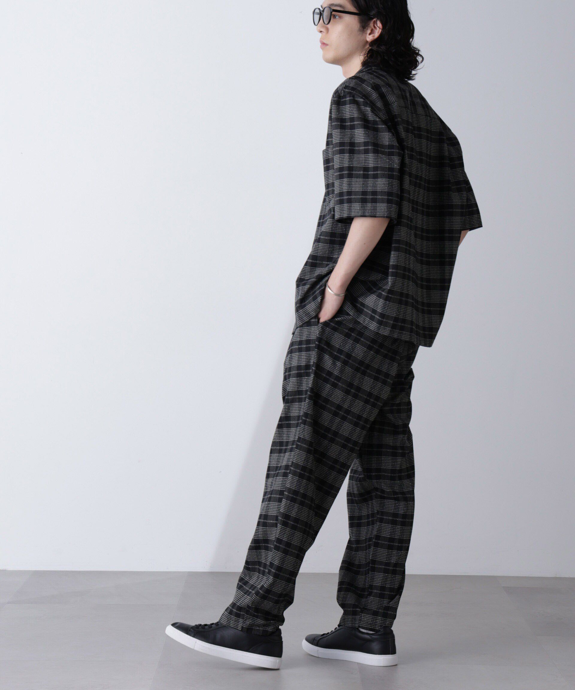 nano･universe「ブークレチェックイージーパンツ」|チノ|ブラック