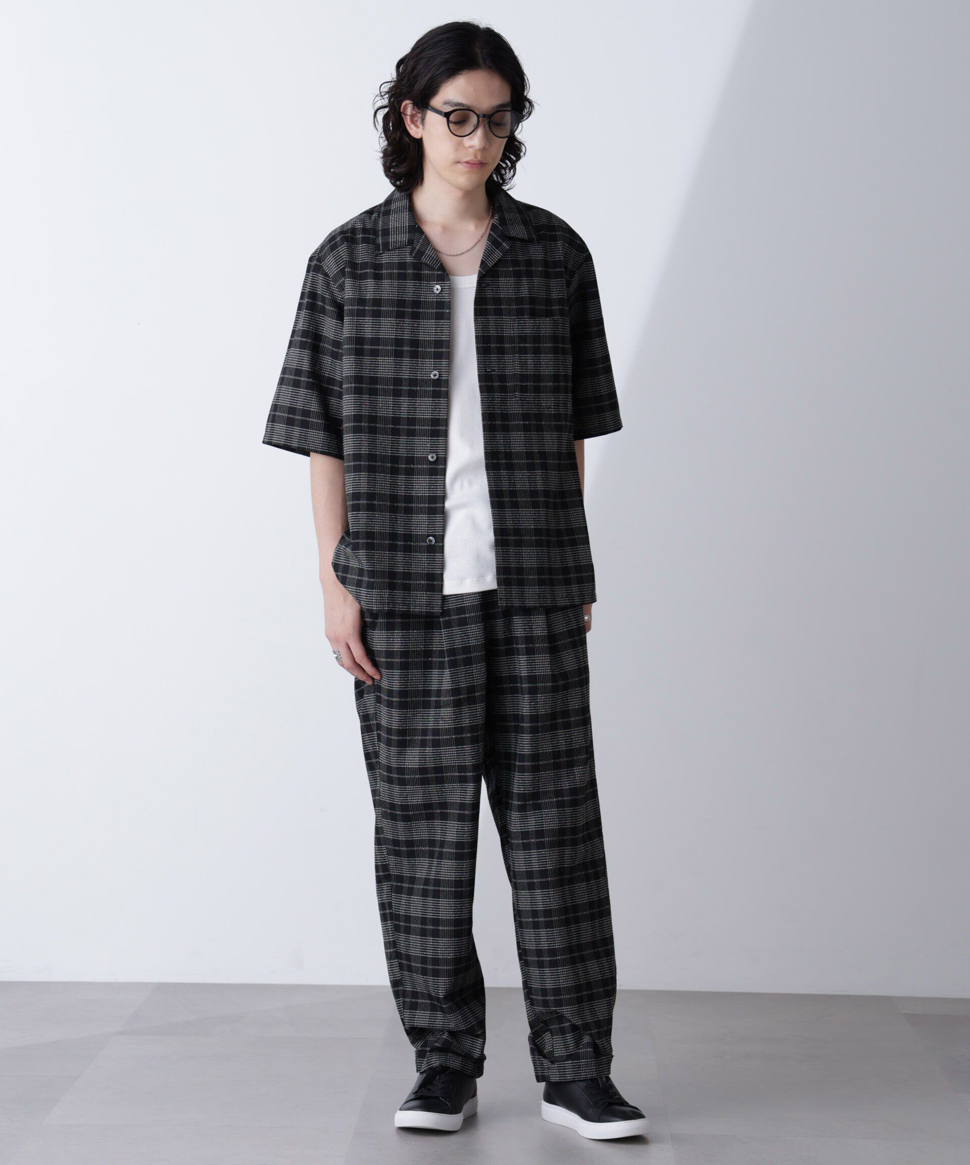 nano･universe「ブークレチェックイージーパンツ」|チノ|