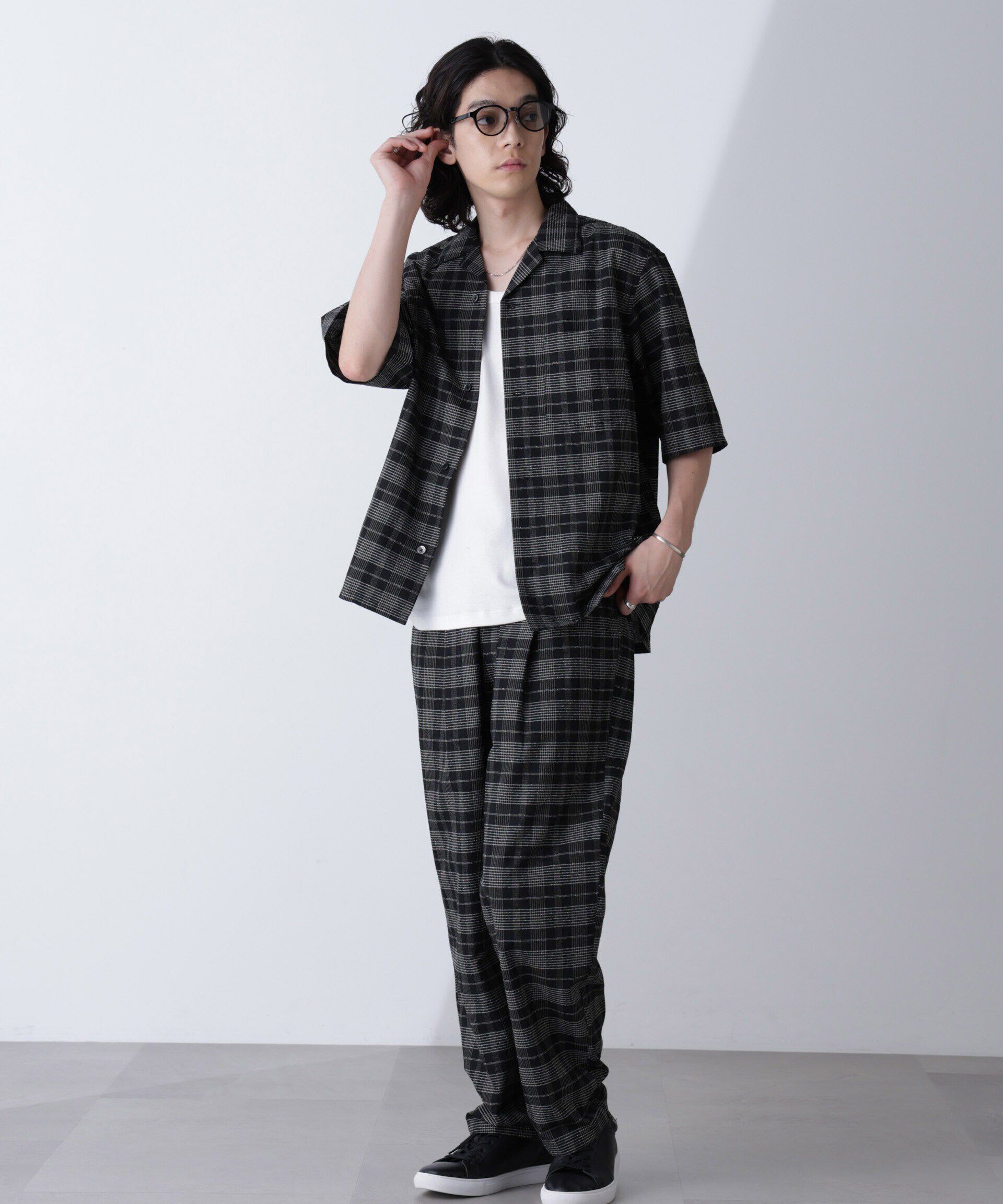 nano･universe「ブークレチェックイージーパンツ」|チノ|