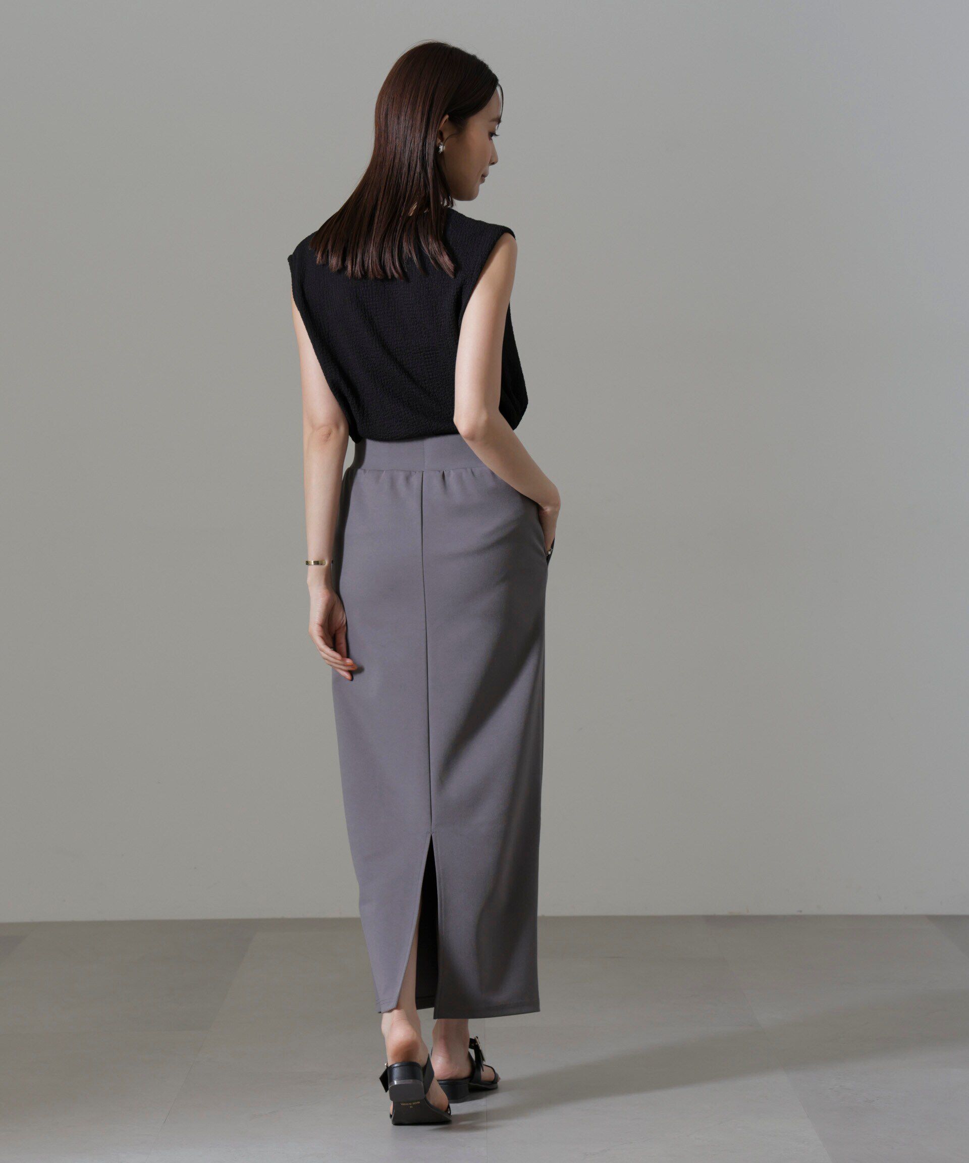 nano･universe「ポンチカットIラインマキシスカート」|スカート|