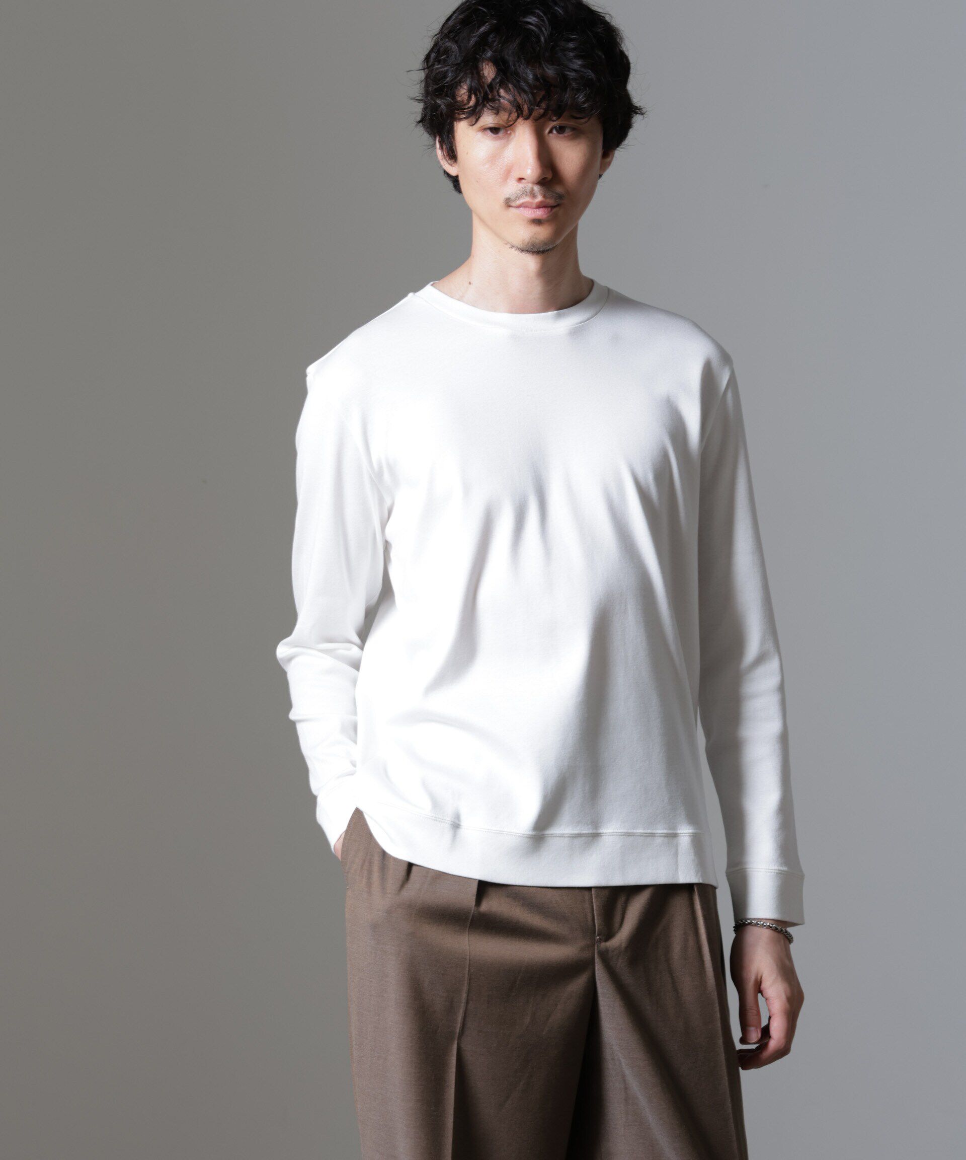nano･universe「｢FORMAL JERSEY｣クルーネックカットソー長袖」|Tシャツ・カットソー|