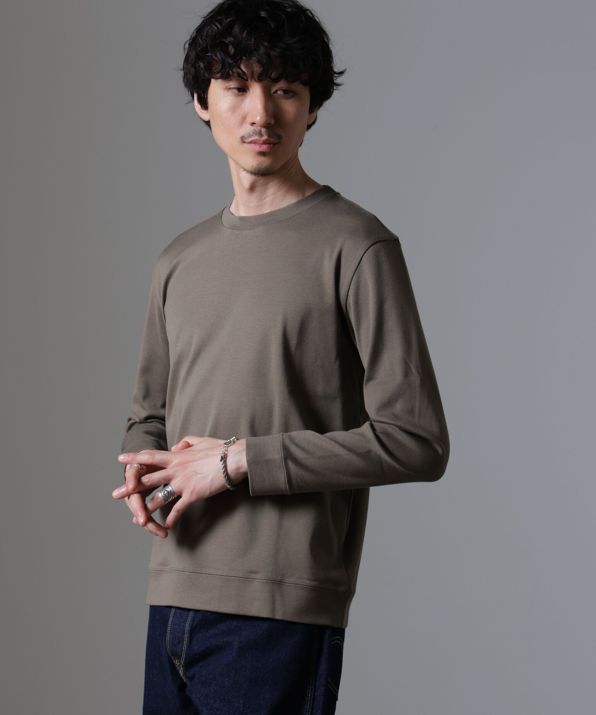 nano･universe「｢FORMAL JERSEY｣クルーネックカットソー長袖」|Tシャツ・カットソー|