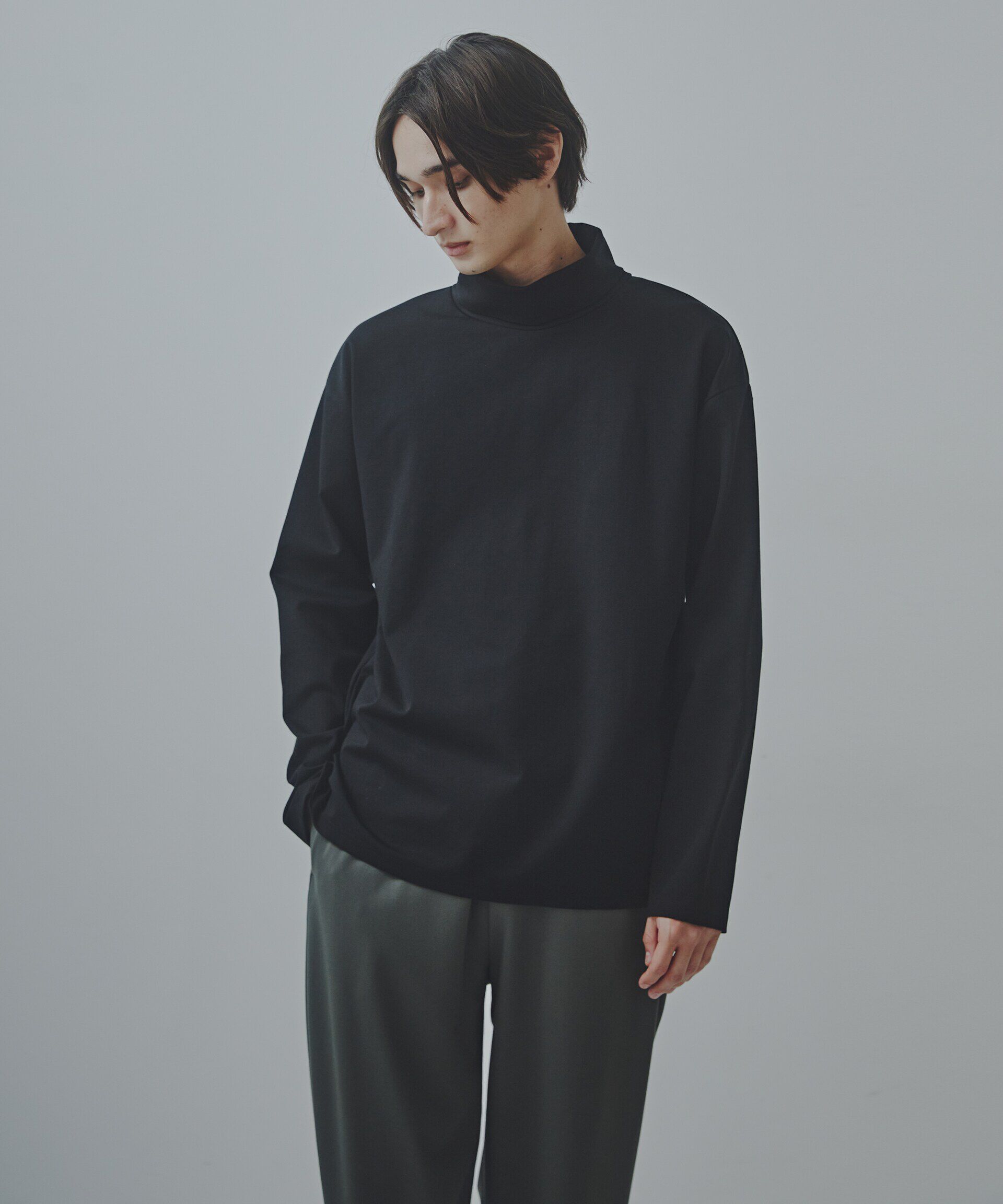 nano･universe「｢Commonuse｣C/T/Pu ポンチタートルネック」|Tシャツ・カットソー|ブラック