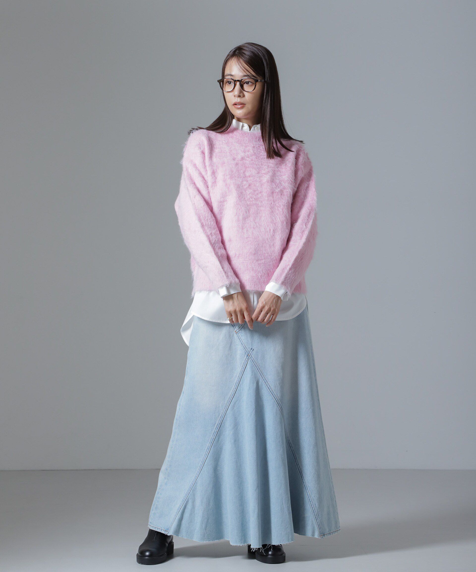 nano･universe「シャギークルーネックニットプルオーバー」|ニット・セーター|