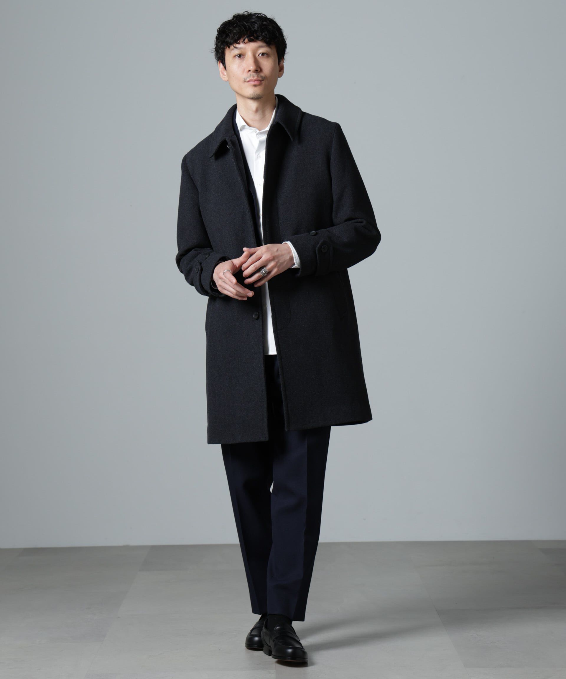 nano･universe「ウールブレンドメルトンステンカラーコート」|その他|