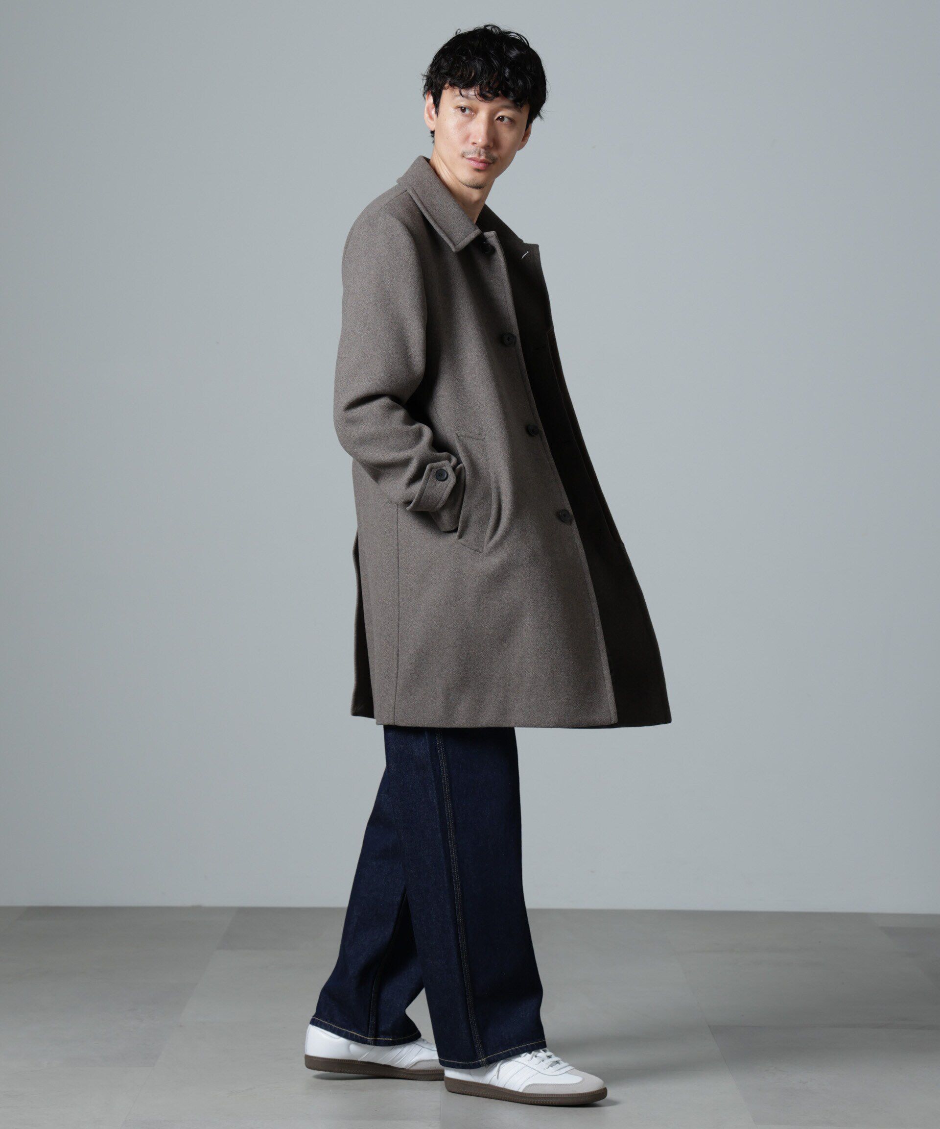 nano･universe「ウールブレンドメルトンステンカラーコート」|その他|