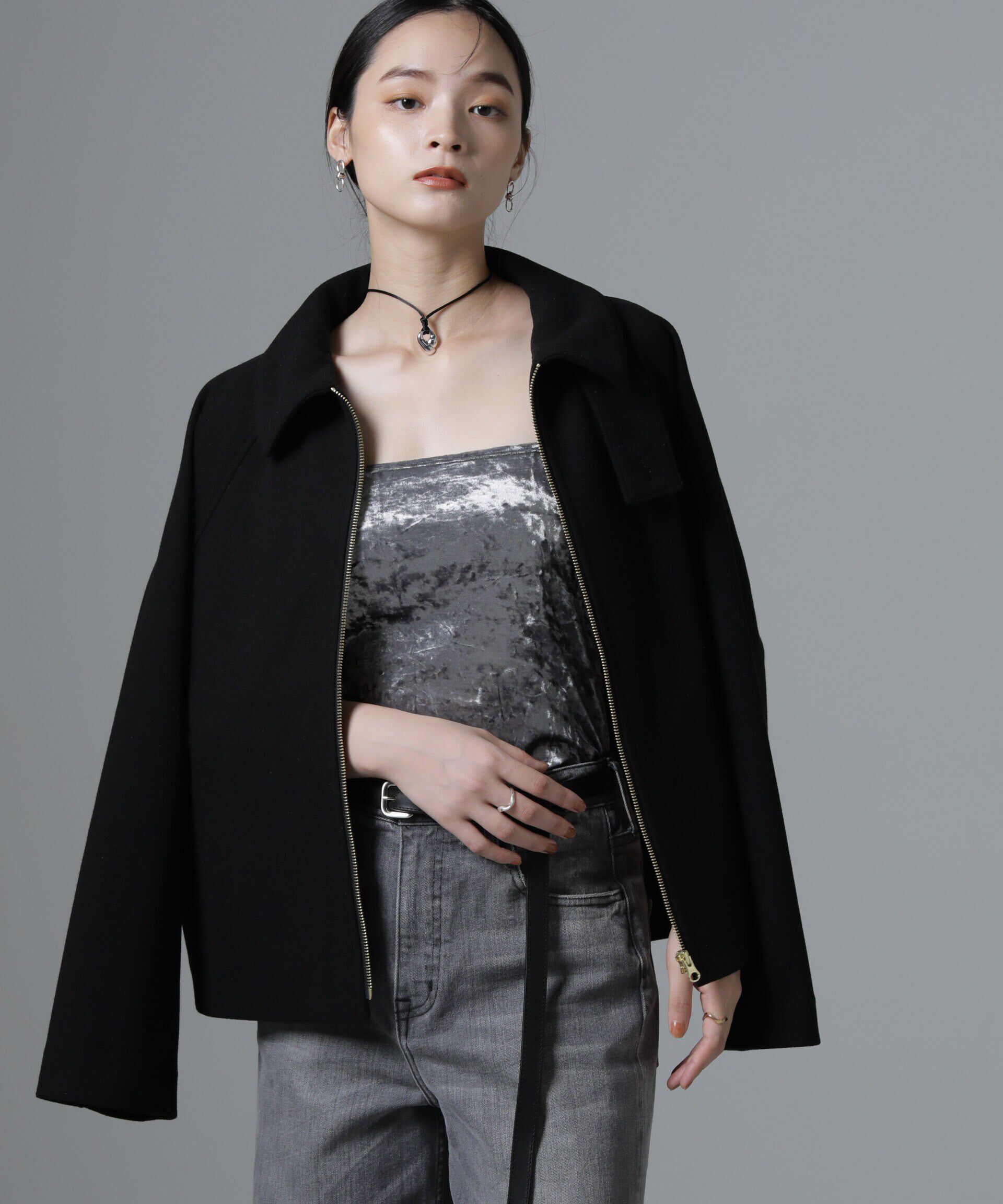 nano･universe「カップ付きベロアキャミソール」|Tシャツ・カットソー|