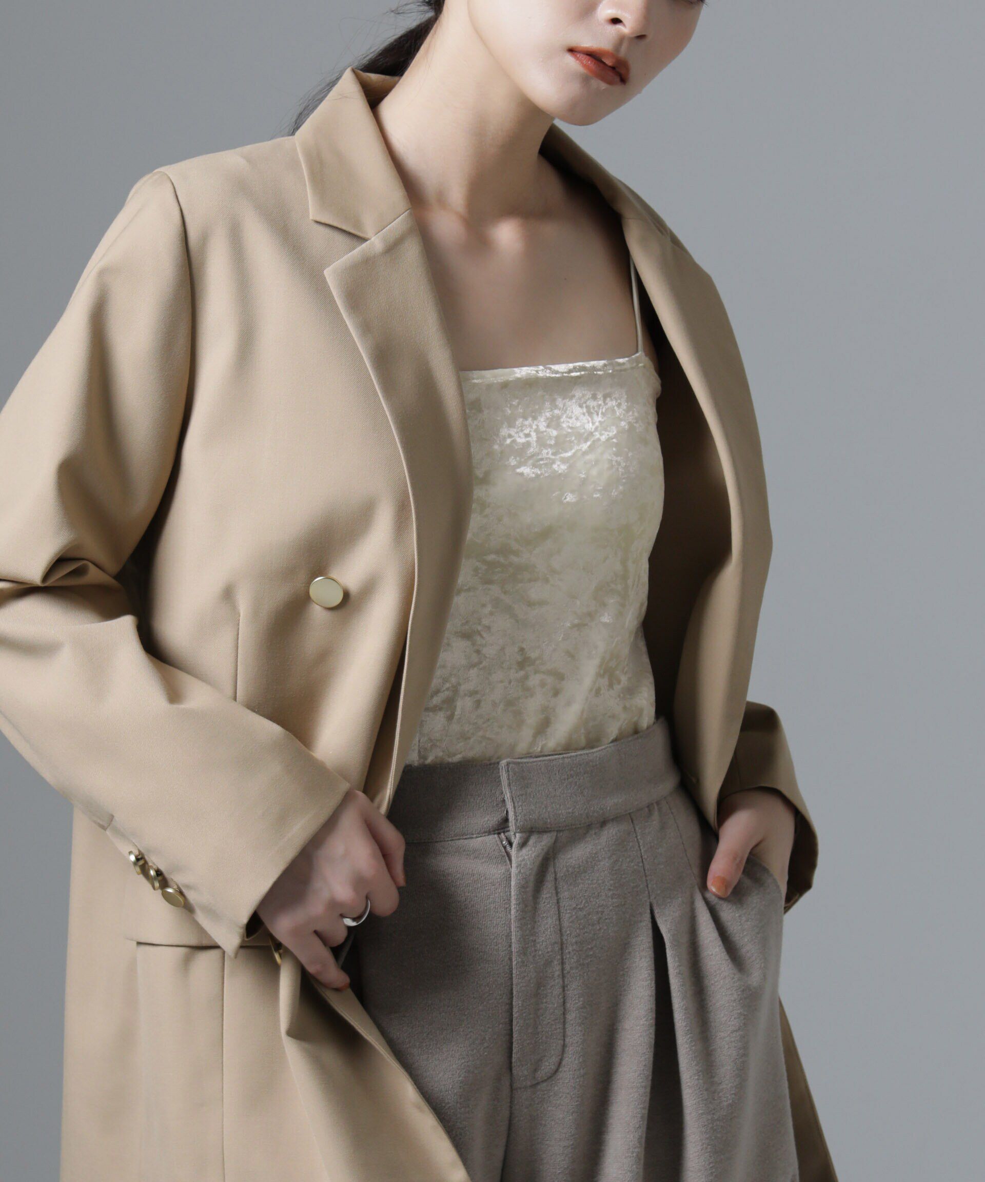 nano･universe「カップ付きベロアキャミソール」|Tシャツ・カットソー|