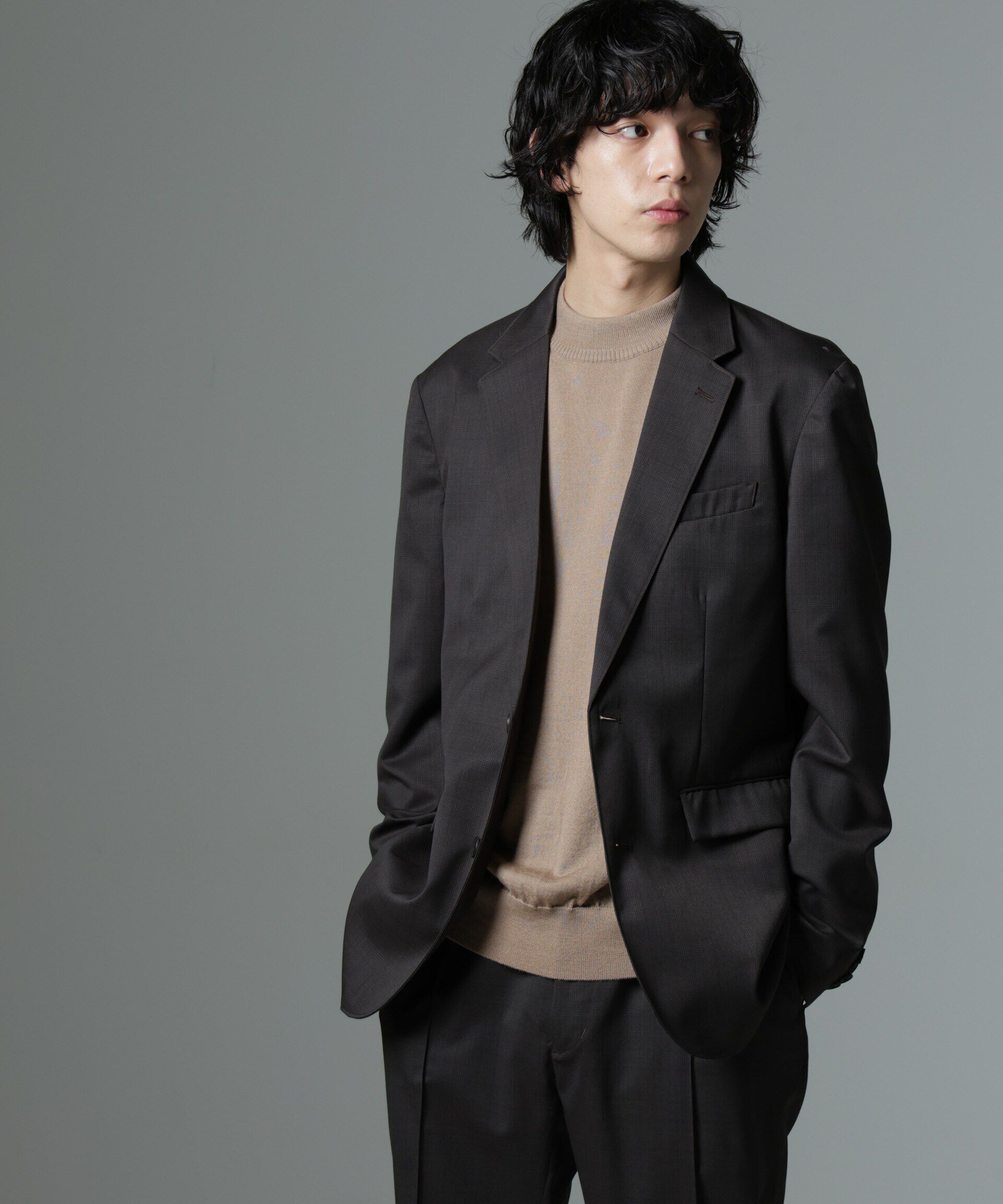 nano･universe「「N JACKET PREMIUM」RENU(R)T/Wシャドーチェックジャケット(セットアップ可)」|スーツ|
