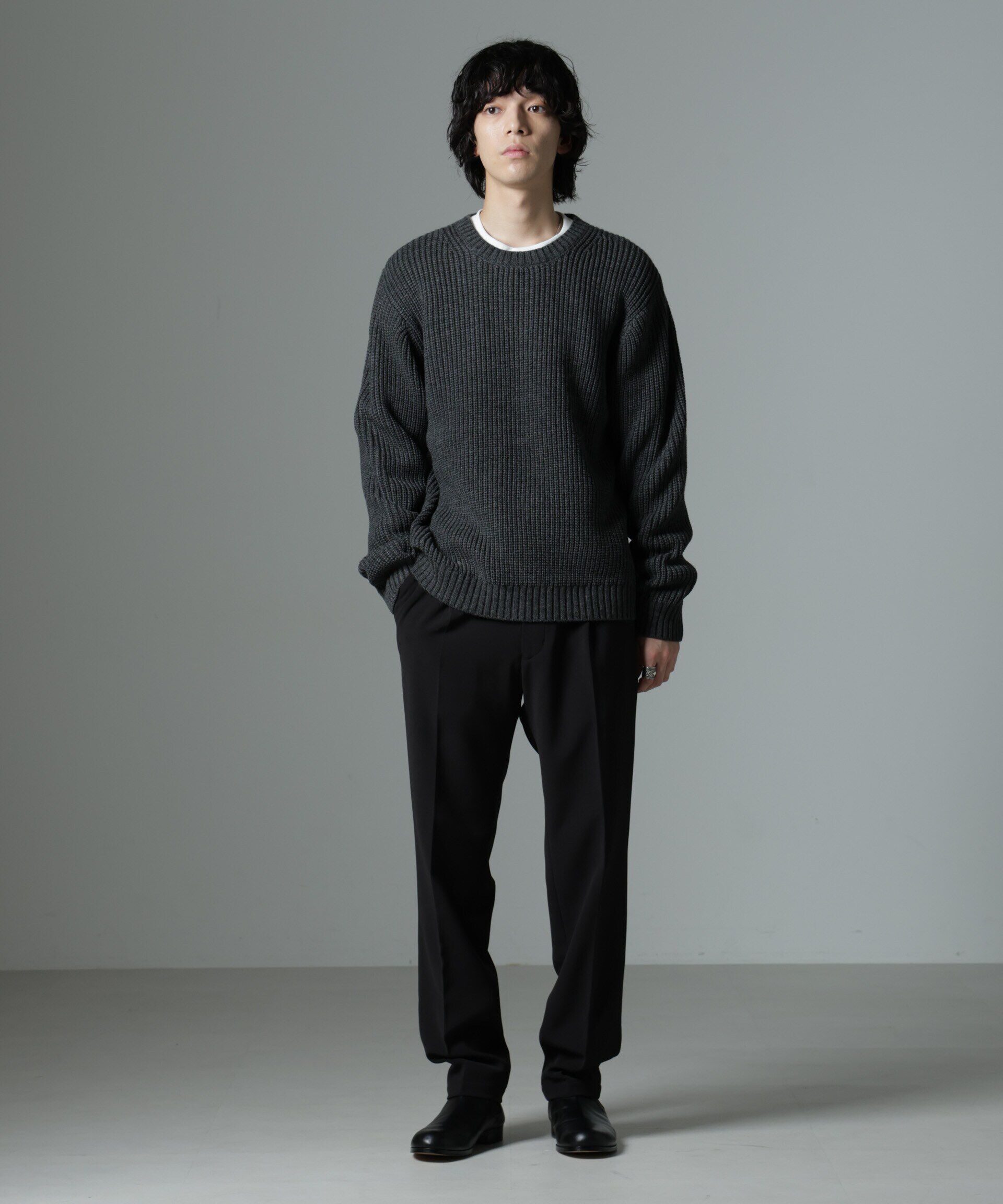 nano･universe「リラックス畦ニット」|ニット・セーター|