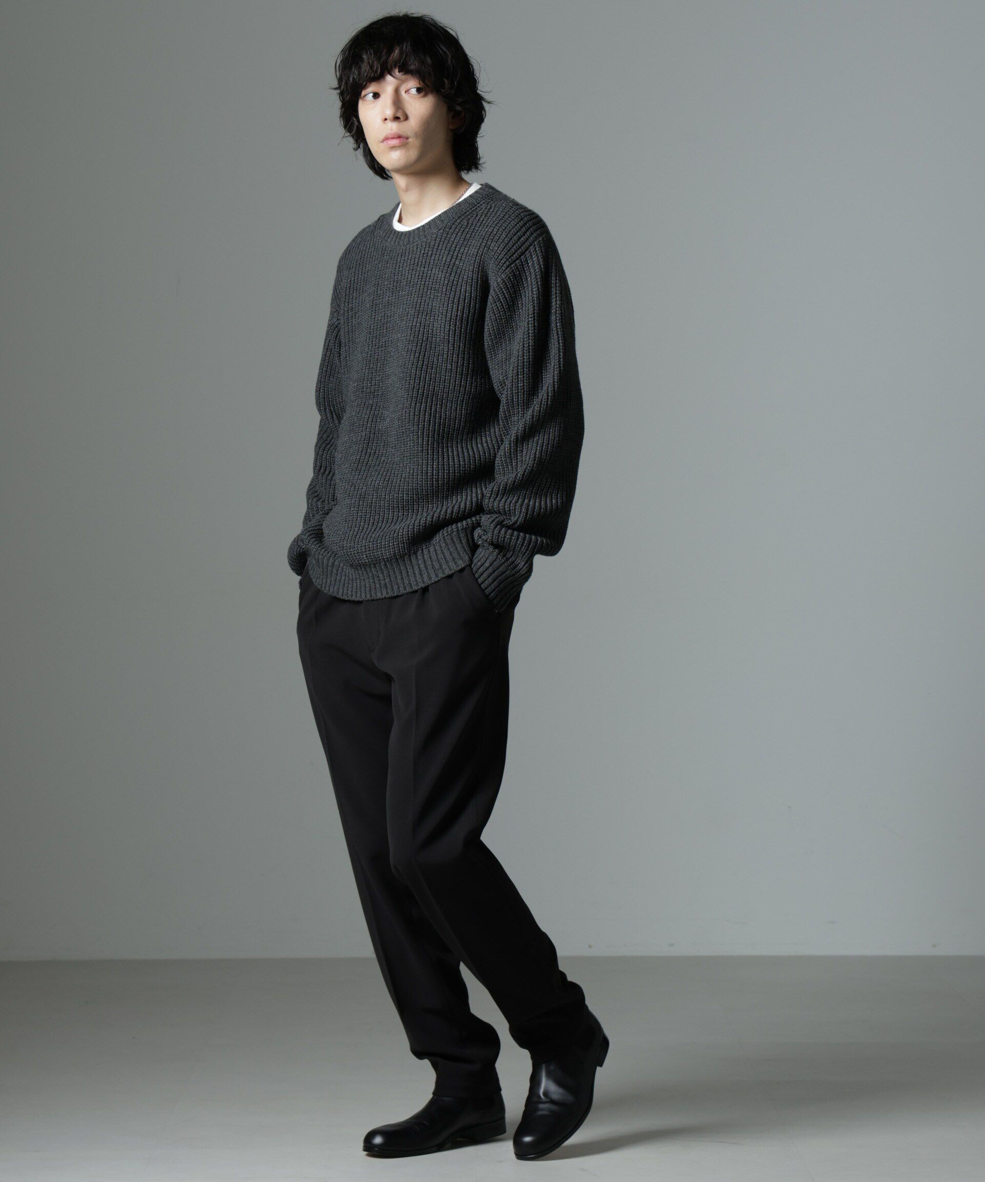 nano･universe「リラックス畦ニット」|ニット・セーター|