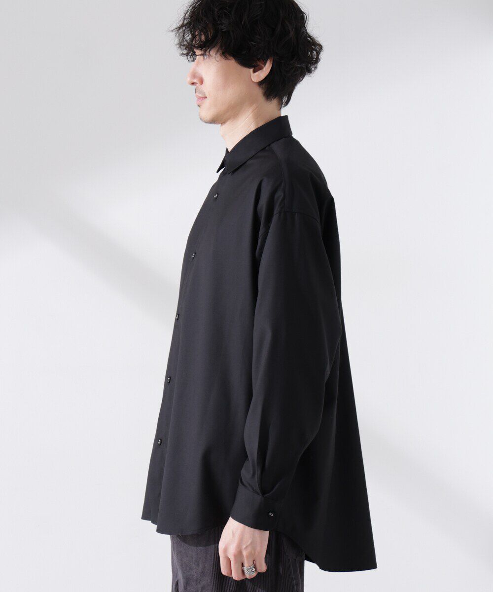 nano･universe「ビッグドレープシャツ 長袖」|シャツ・ブラウス|