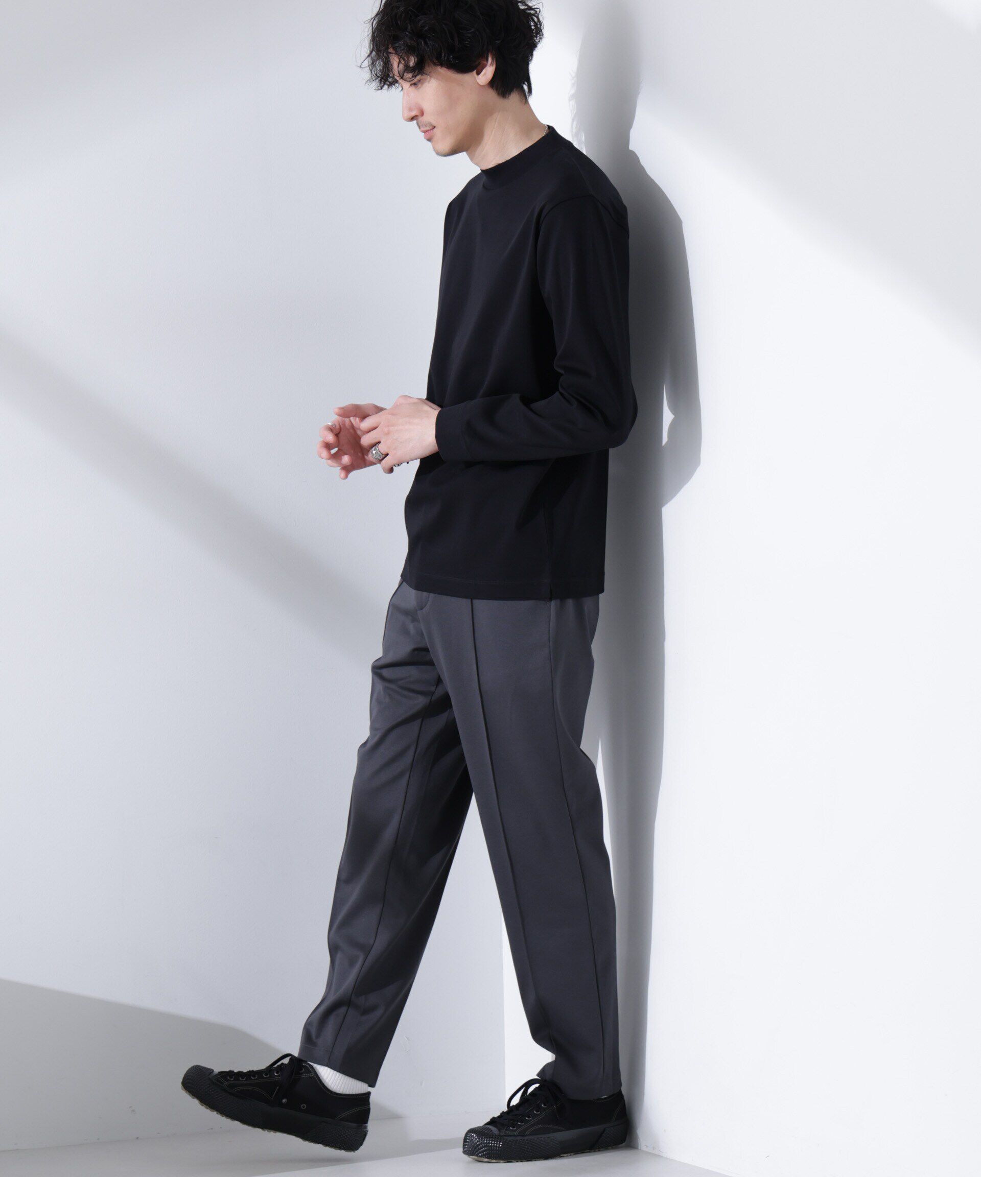 nano･universe「アンチスメルモックネックTシャツ 長袖」|Tシャツ・カットソー|