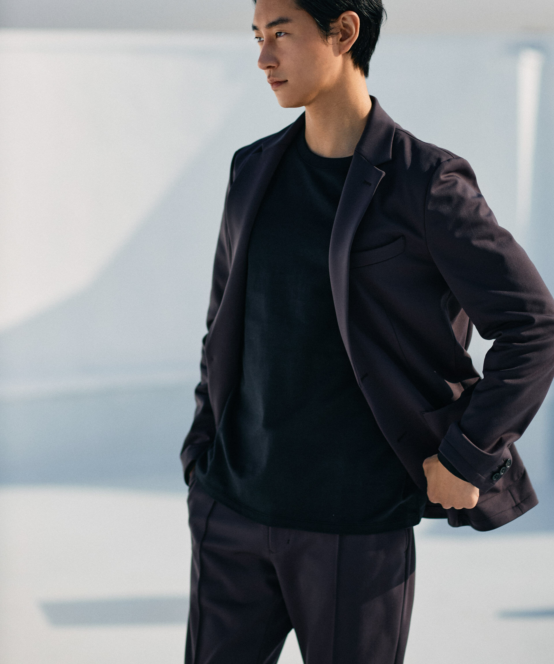 nano･universe「「N TROUSERS BASIC」TEXBRID(R)ポンチストレッチパンツ(セットアップ可)」|スーツ|