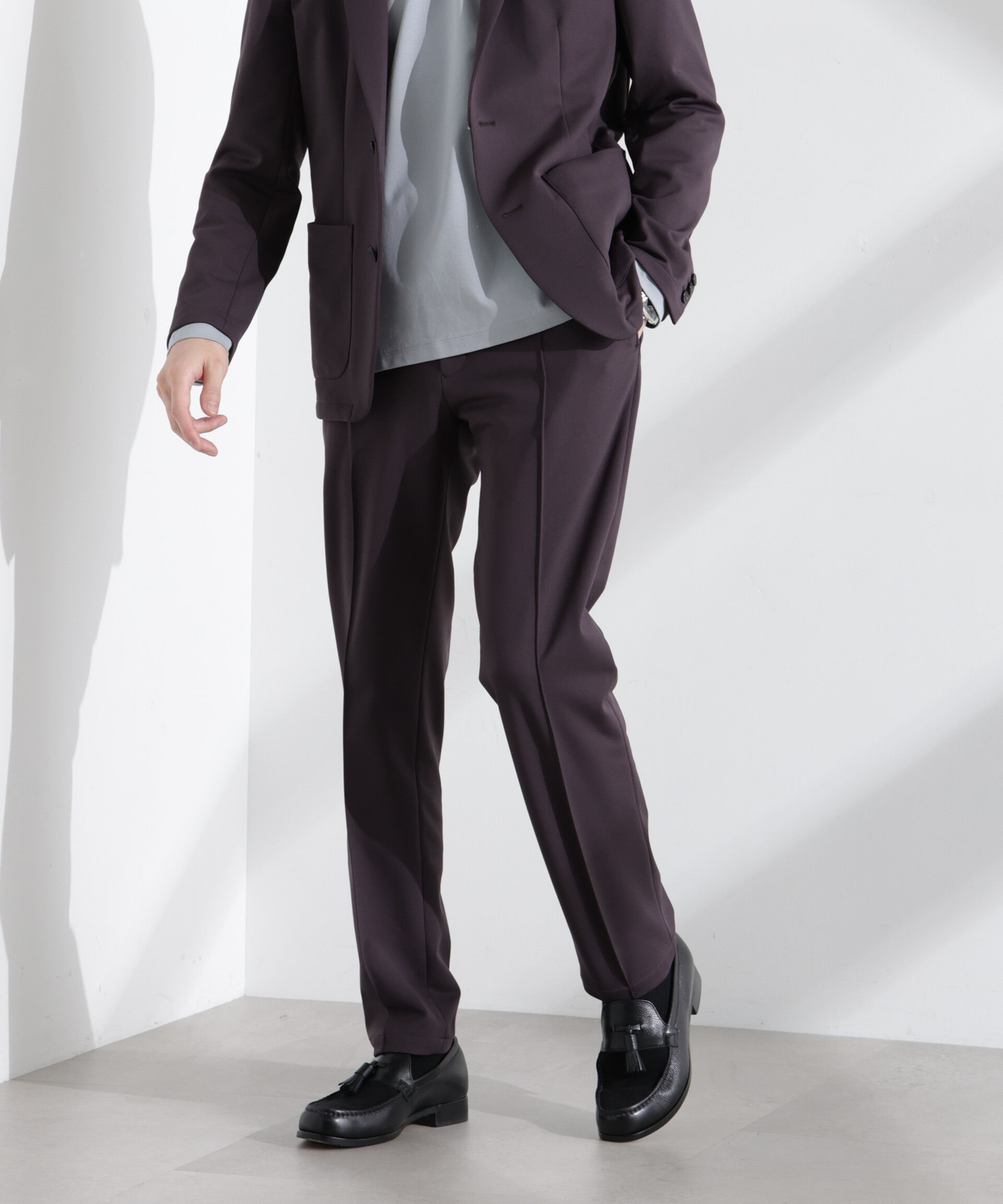 nano･universe「「N TROUSERS BASIC」TEXBRID(R)ポンチストレッチパンツ(セットアップ可)」|スーツ|