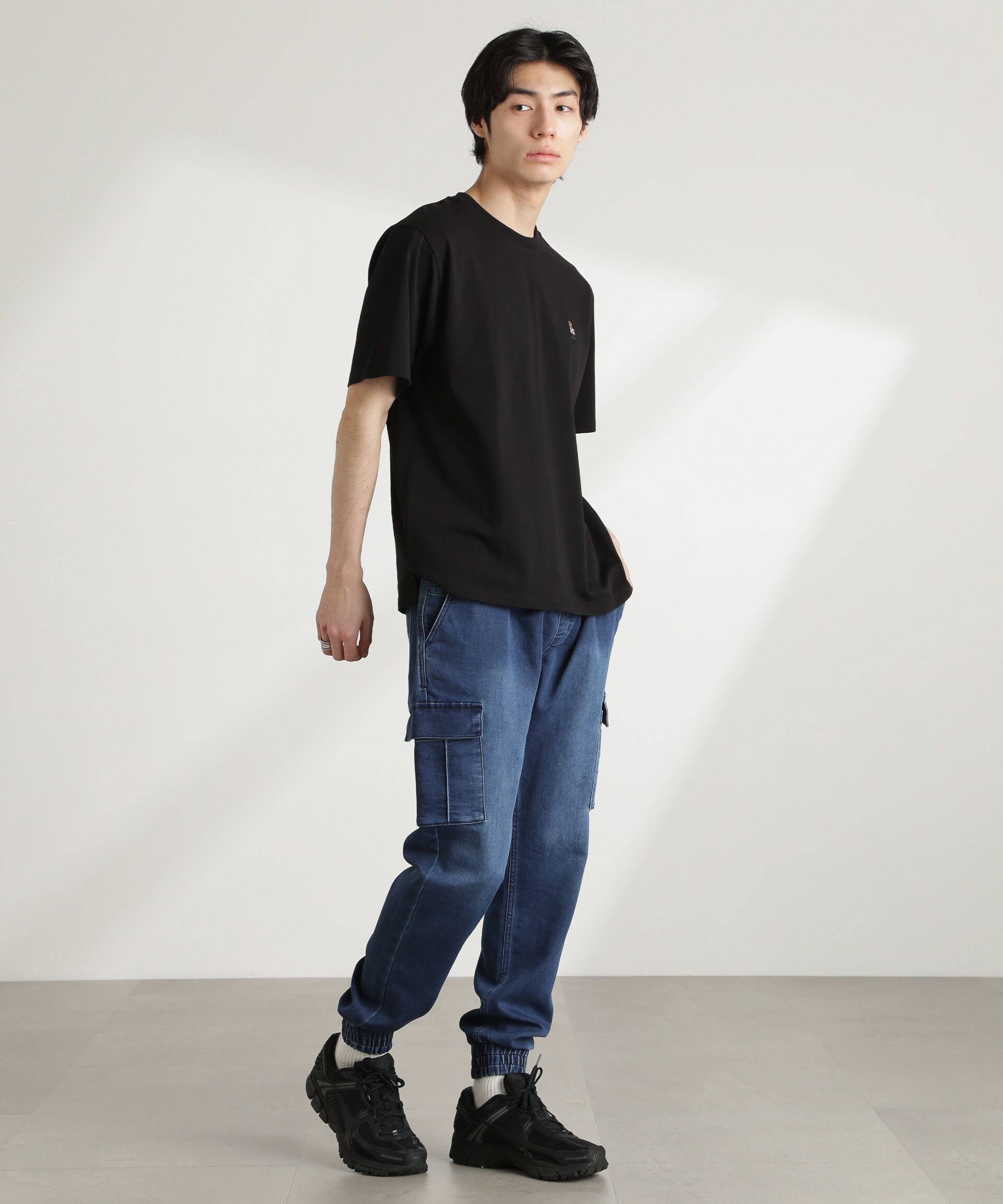 nano･universe「スリムフィット ジョガーカーゴパンツ」|チノ|