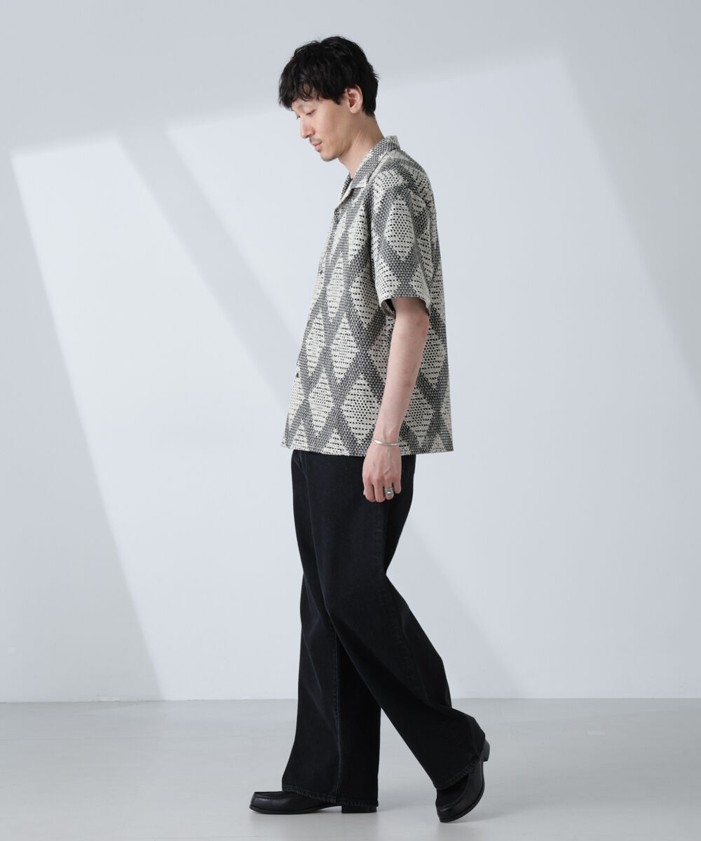 nano･universe「ダイヤレース オープンカラーシャツ」|シャツ・ブラウス|