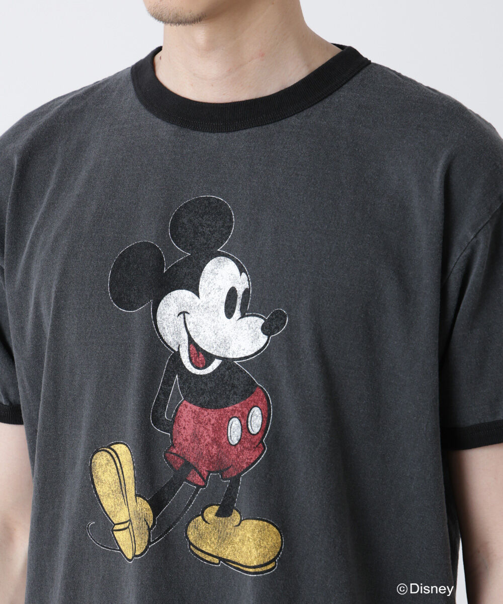 nano･universe「「NJ/CLUB」ミッキーマウス / フェードリンガーTシャツ半袖」|Tシャツ・カットソー|