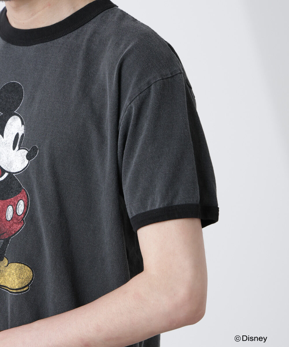 nano･universe「「NJ/CLUB」ミッキーマウス / フェードリンガーTシャツ半袖」|Tシャツ・カットソー|