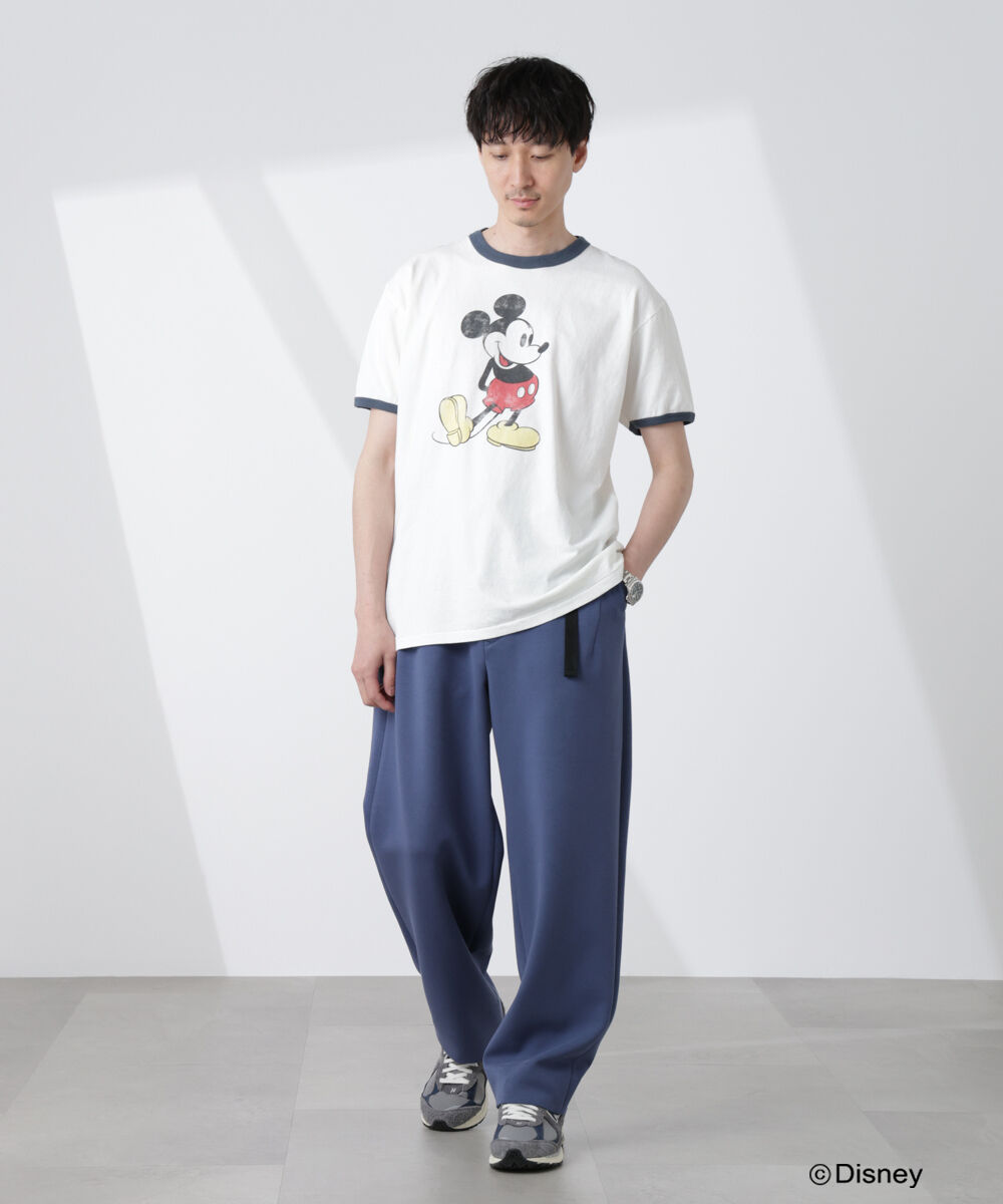 nano･universe「「NJ/CLUB」ミッキーマウス / フェードリンガーTシャツ半袖」|Tシャツ・カットソー|