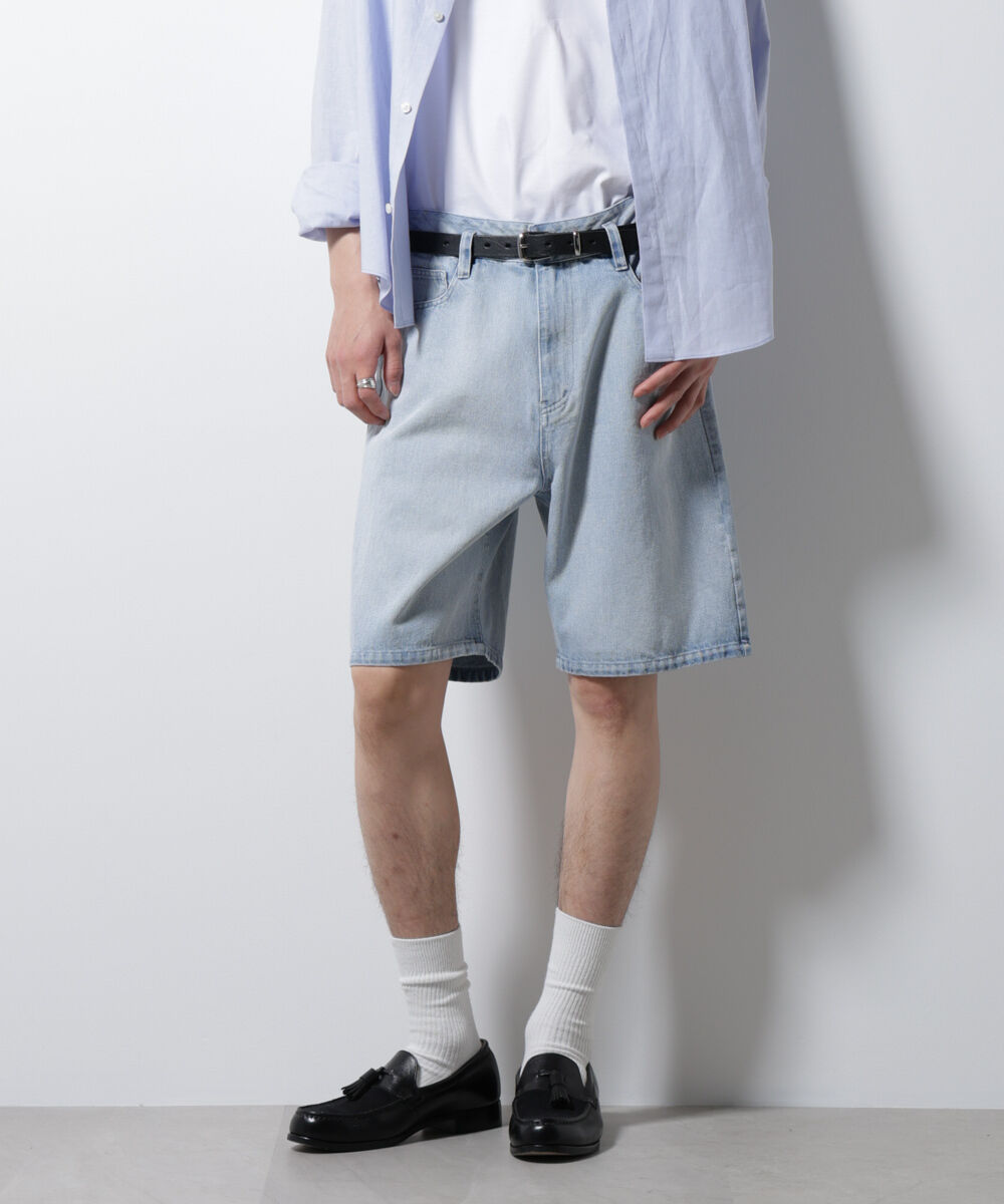 nano･universe「ケミカルウォッシュ バギーズショーツ」|チノ|