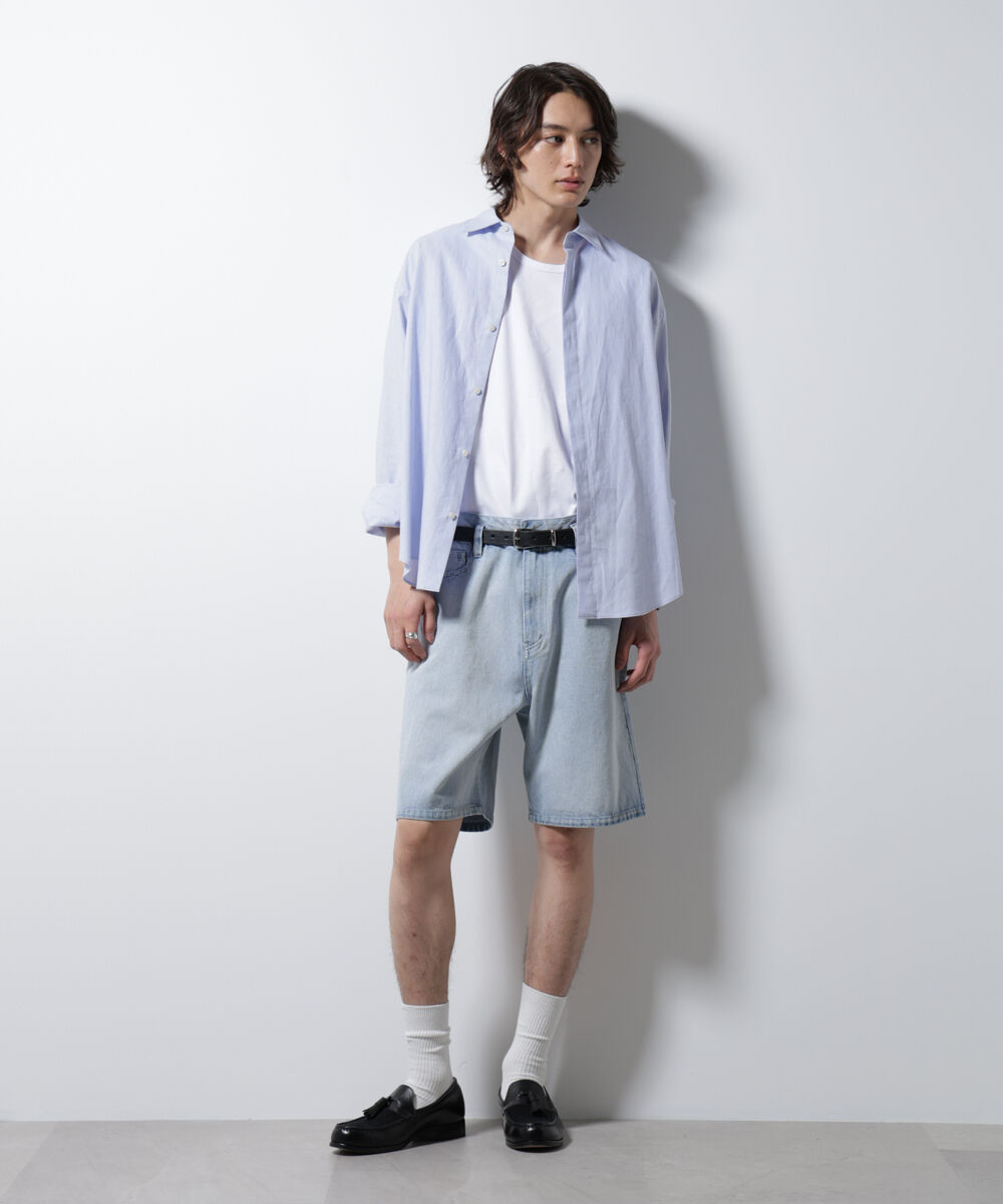 nano･universe「ケミカルウォッシュ バギーズショーツ」|チノ|