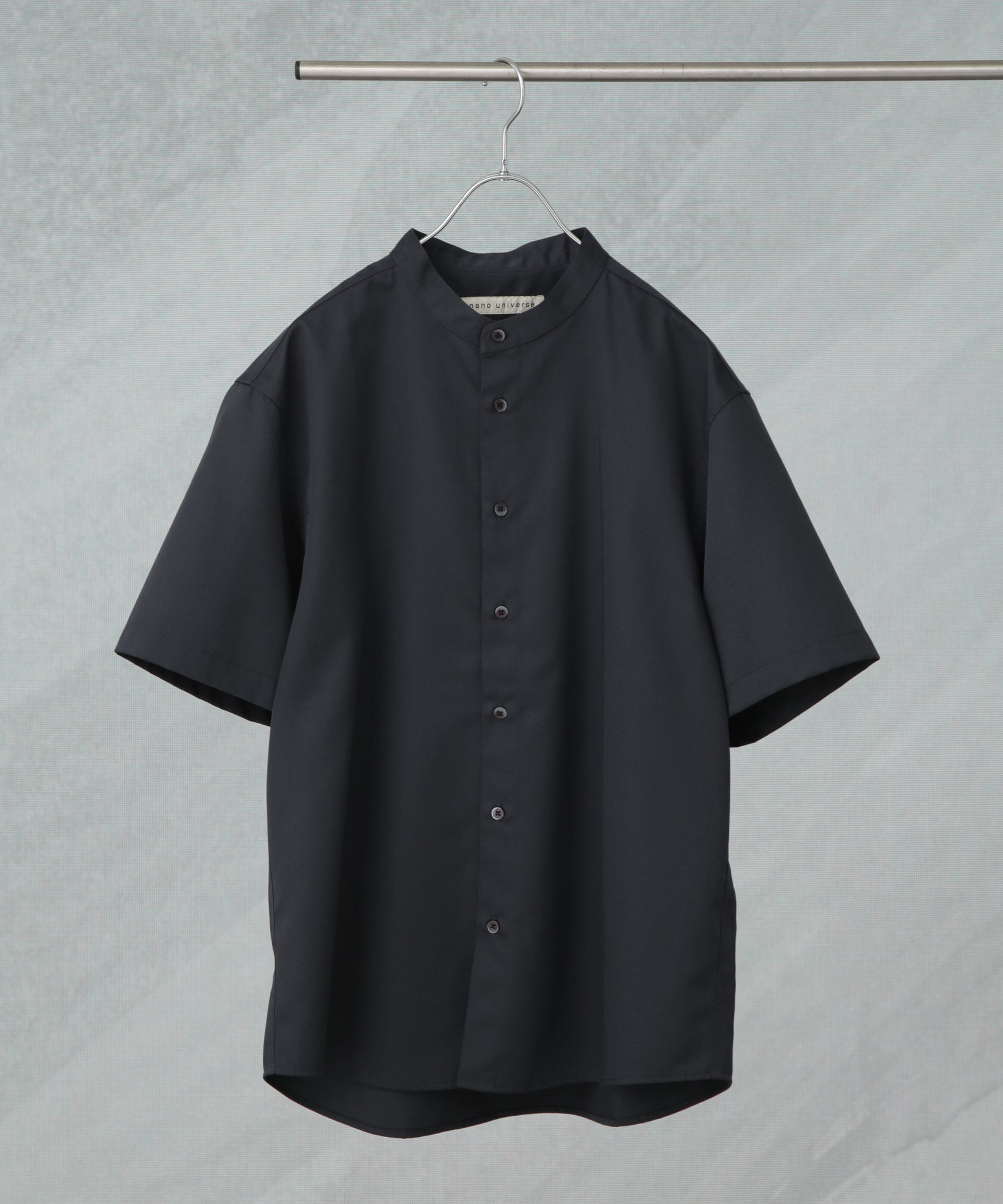 nano･universe「スタンダードバンドカラーシャツ/半袖」|シャツ・ブラウス|