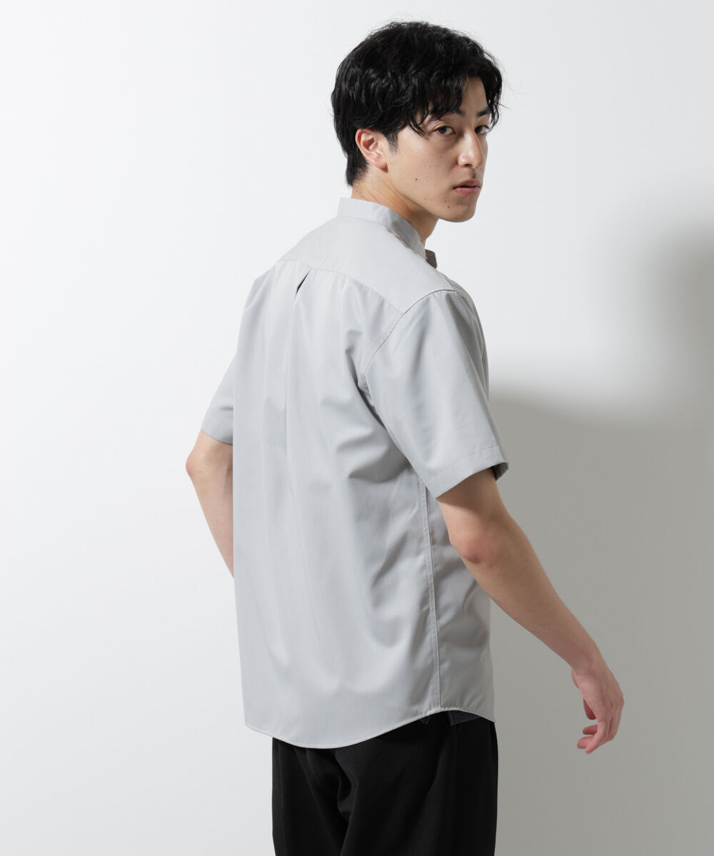 nano･universe「スタンダードバンドカラーシャツ/半袖」|シャツ・ブラウス|