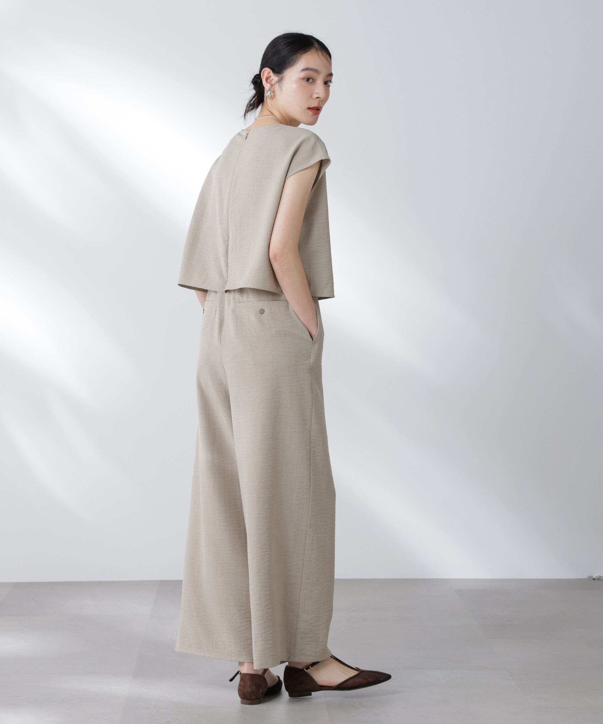 nano･universe「フレンチスリーブオールインワン」|ワンピース|