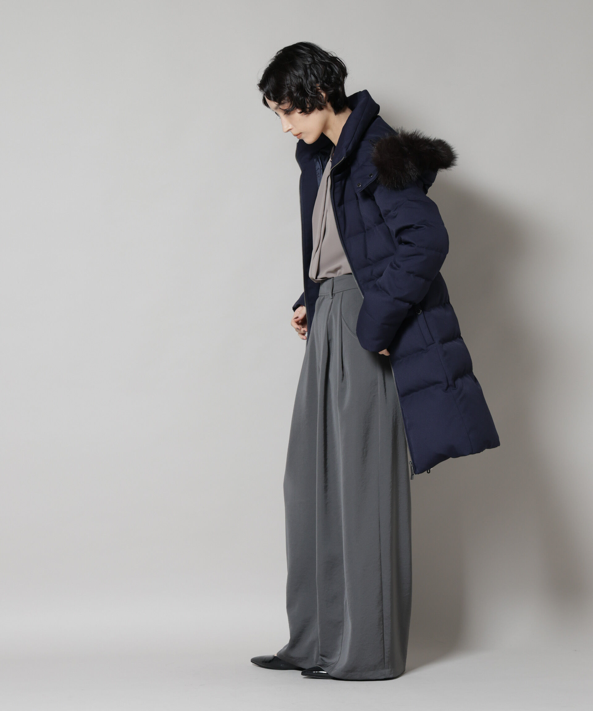 nano･universe「「西川ダウン(R)」サージロングダウン」|ダウン|