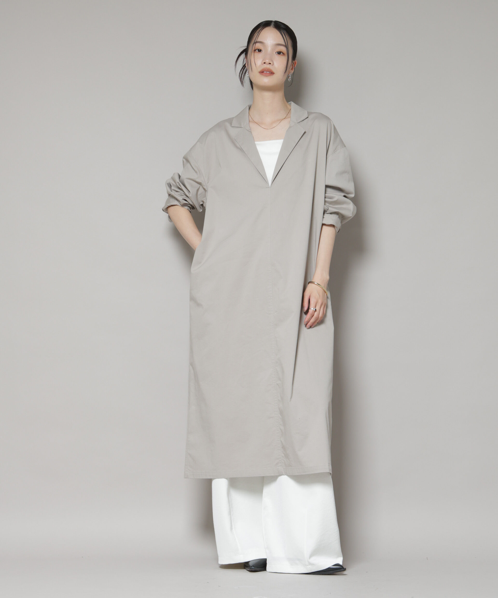 nano･universe「テーラードカラーロングワンピース」|ワンピース|