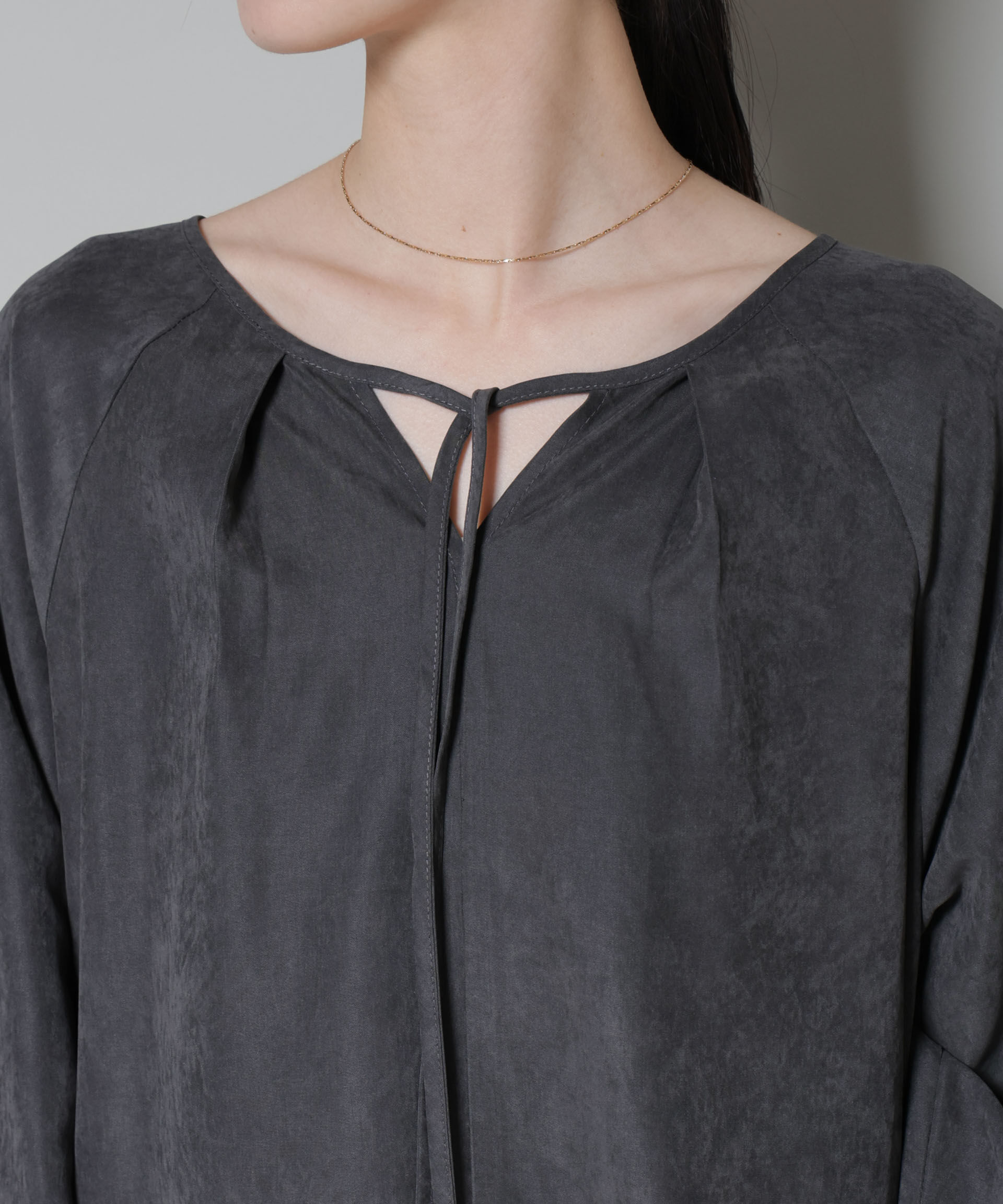 nano･universe「取り外し可能ラッフルカラー付きピーチフレアワンピース」|ワンピース|