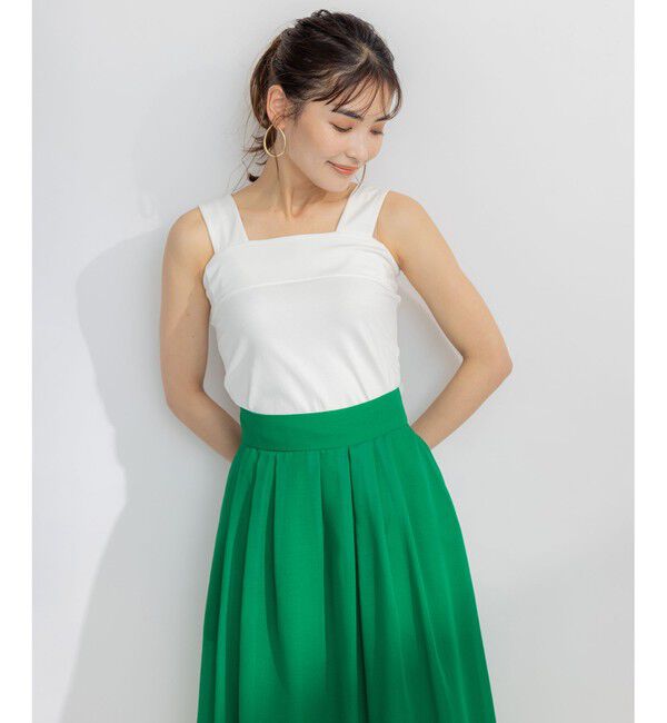 組曲「【抗菌・防臭】スクエアタンク」|タンクトップ|アイボリー系