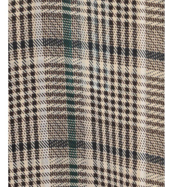 組曲「【洗える】シアーチェック 半袖ブラウス」|シャツ・ブラウス|