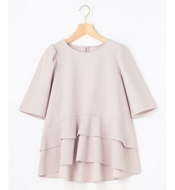 組曲「【接触冷感・吸湿・UVカット】ジョーゼットジャージーフリルブラウス」|シャツ・ブラウス|