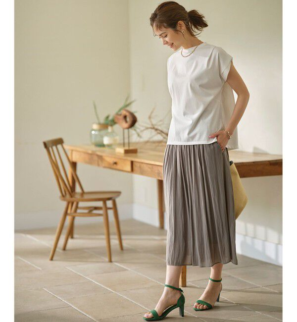 組曲「GIZAプレーティング天竺フレンチスリーブ Tシャツ」|Tシャツ・カットソー|