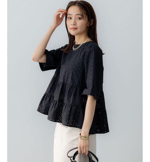 組曲「【新色追加】エンブロイダリーレースフリル ブラウス」|シャツ・ブラウス|