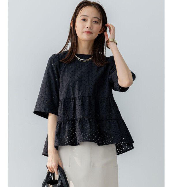 組曲「【新色追加】エンブロイダリーレースフリル ブラウス」|シャツ・ブラウス|