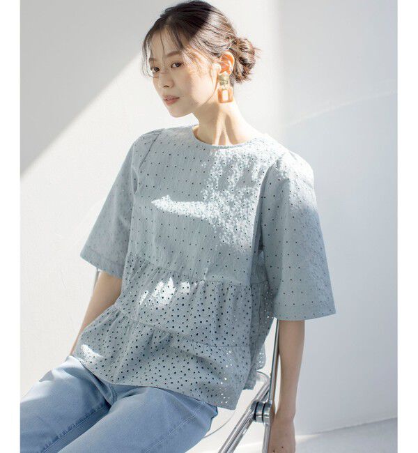 組曲「【新色追加】エンブロイダリーレースフリル ブラウス」|シャツ・ブラウス|ｽﾓｰｷｰﾐ