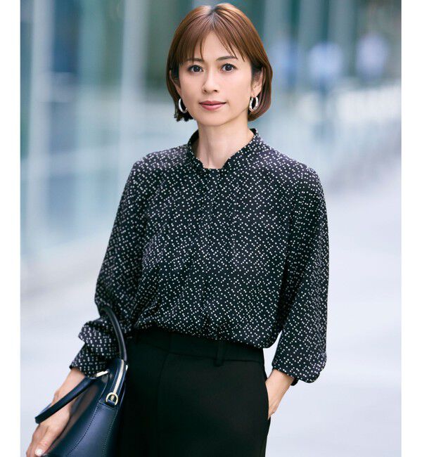 自由区「【カタログ掲載・セットアップ対応】ライトサテン ブラウス」|シャツ・ブラウス|ﾌﾞﾗｯｸ&times;ﾍ