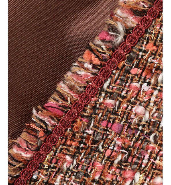 自由区「ラメノットファンシーツイード ジャケット」|ノーカラージャケット|