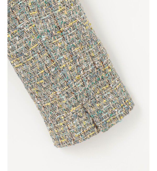 自由区「ラメノットファンシーツイード ジャケット」|ノーカラージャケット|