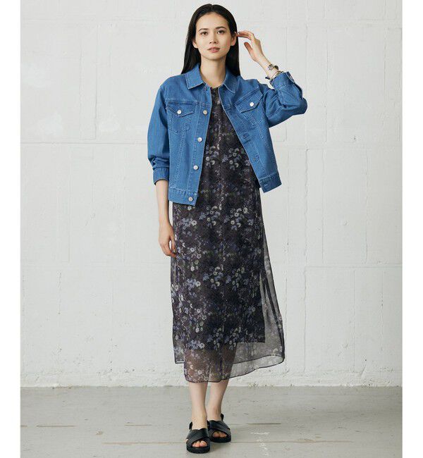 自由区「【カタログ掲載・洗える】ボタニカルフラワープリント ワンピース」|ワンピース|