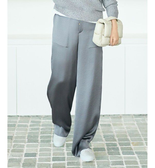 自由区「【カタログ掲載】ドレーピーサテンベイカー パンツ」|その他|モカ