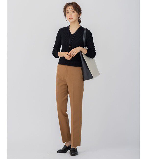 23区「【洗える】ウーステッドウール Vネック ニット」|ニット・セーター|