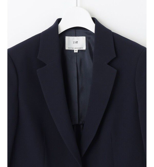 23区「【セットアップ対応/洗える】トリアセダブルジョーゼット テーラード ジャケット」|テーラードジャケット|