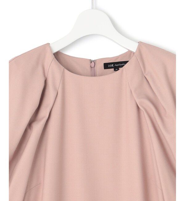 23区「【APPLAUDIR】ノーブルストレッチ ボリュームスリーブドレス」|ドレス|