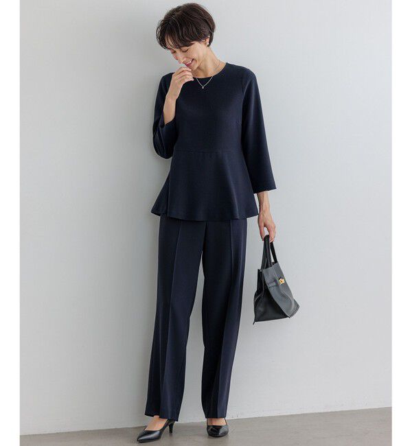 23区「【VERY3月号掲載/セットアップ対応】トリアセダブルジョーゼット フルレングス パンツ」|その他|