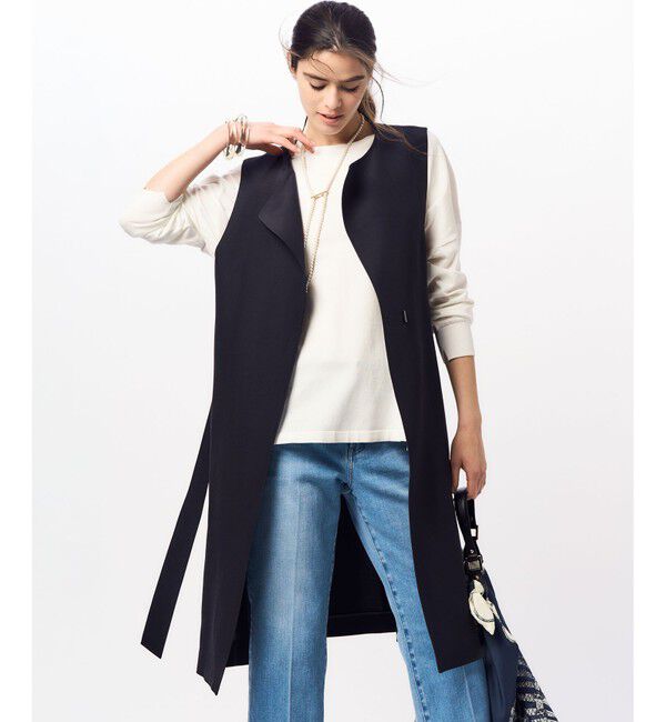 23区「ハイカウントライトクロス ジレ」|その他|ネイビー系